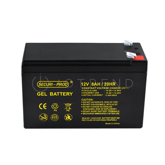 Securi Prod 12V 8AH Rechargeable Gel Battery - IOTREND