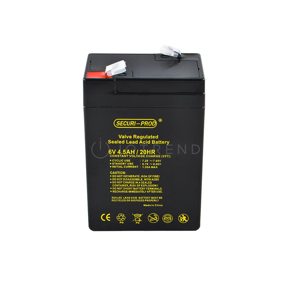 Securi Prod 6V 4.5AH Rechargeable Sealed Lead Acid Battery - IOTREND