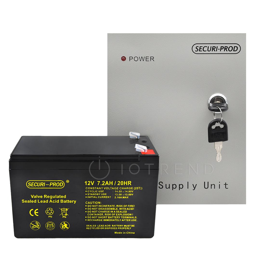 Securi Prod Backup Power Supply 13.6VDC 3Amp with Securi Prod 7.2Amp Battery - IOTREND